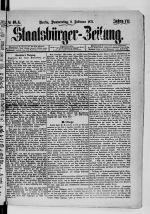 Staatsbürger-Zeitung on Feb 9, 1871