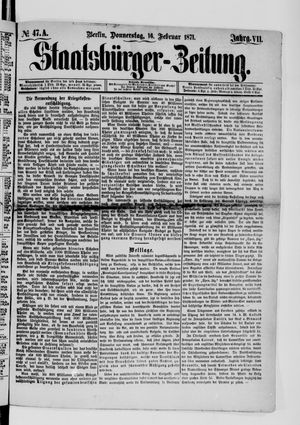 Staatsbürger-Zeitung vom 16.02.1871