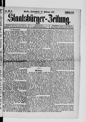 Staatsbürger-Zeitung vom 18.02.1871