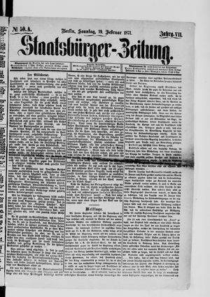 Staatsbürger-Zeitung vom 19.02.1871