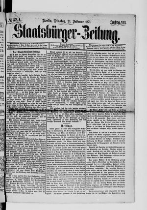 Staatsbürger-Zeitung vom 21.02.1871