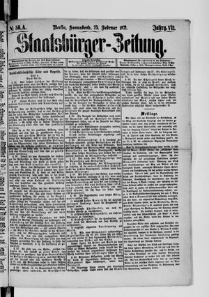Staatsbürger-Zeitung vom 25.02.1871