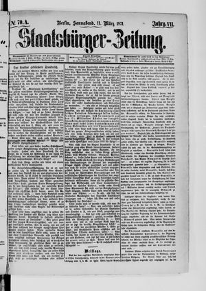 Staatsbürger-Zeitung on Mar 11, 1871