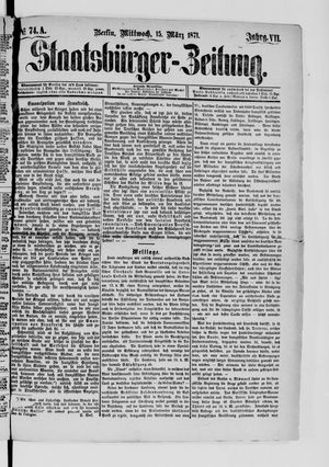 Staatsbürger-Zeitung vom 15.03.1871