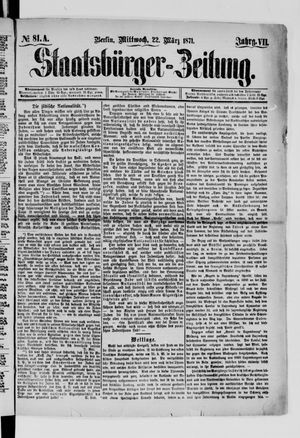 Staatsbürger-Zeitung vom 22.03.1871