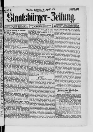 Staatsbürger-Zeitung on Apr 2, 1871