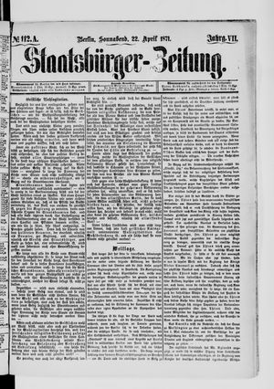 Staatsbürger-Zeitung vom 22.04.1871