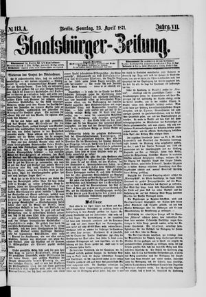Staatsbürger-Zeitung vom 23.04.1871