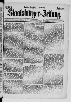 Staatsbürger-Zeitung vom 07.05.1871