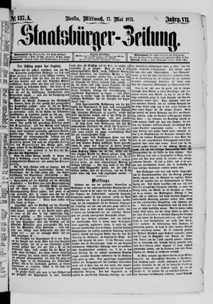 Staatsbürger-Zeitung vom 17.05.1871