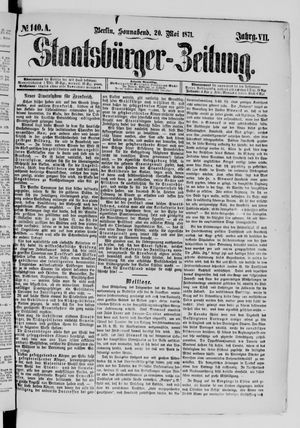 Staatsbürger-Zeitung vom 20.05.1871