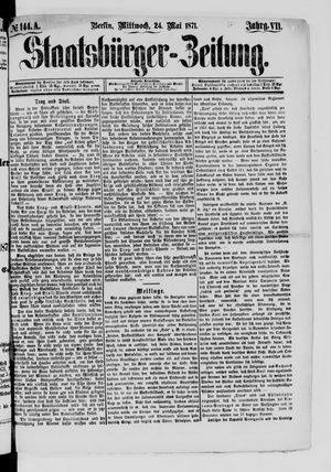 Staatsbürger-Zeitung vom 24.05.1871