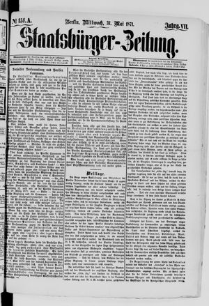 Staatsbürger-Zeitung vom 31.05.1871