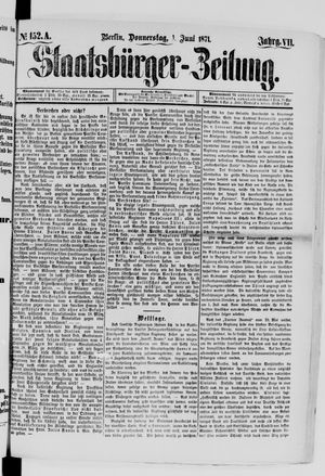 Staatsbürger-Zeitung vom 01.06.1871
