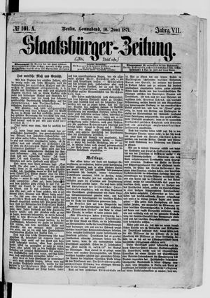 Staatsbürger-Zeitung vom 10.06.1871