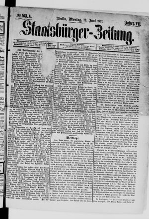 Staatsbürger-Zeitung vom 12.06.1871