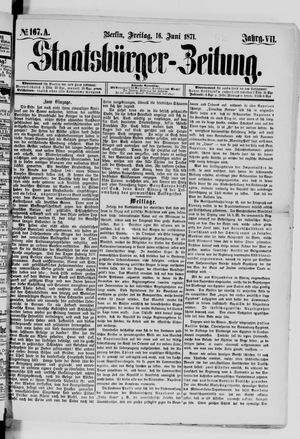 Staatsbürger-Zeitung on Jun 16, 1871