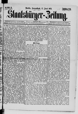 Staatsbürger-Zeitung vom 17.06.1871