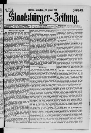 Staatsbürger-Zeitung vom 20.06.1871