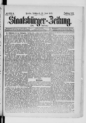 Staatsbürger-Zeitung vom 21.06.1871