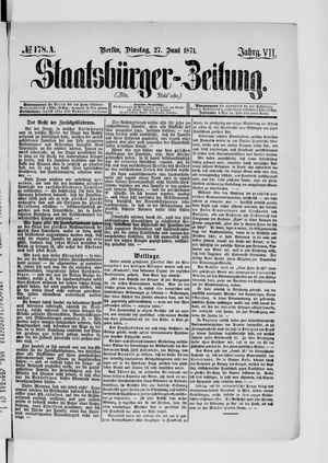 Staatsbürger-Zeitung vom 27.06.1871
