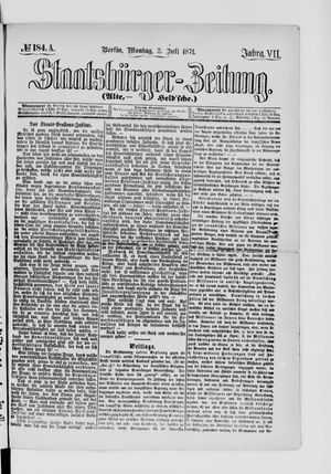 Staatsbürger-Zeitung vom 03.07.1871