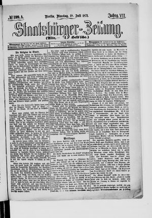Staatsbürger-Zeitung vom 18.07.1871