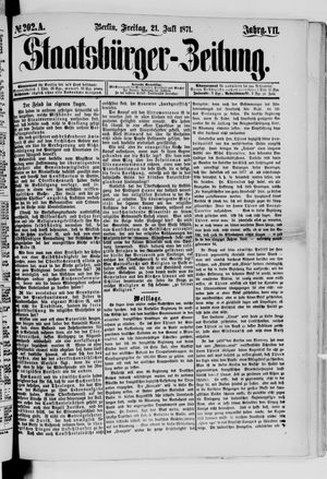 Staatsbürger-Zeitung vom 21.07.1871