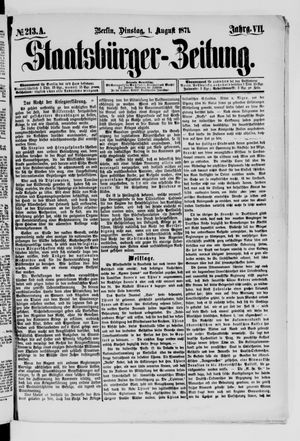 Staatsbürger-Zeitung on Aug 1, 1871