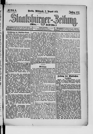 Staatsbürger-Zeitung vom 02.08.1871