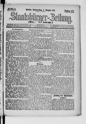 Staatsbürger-Zeitung on Aug 3, 1871