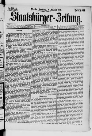 Staatsbürger-Zeitung vom 06.08.1871