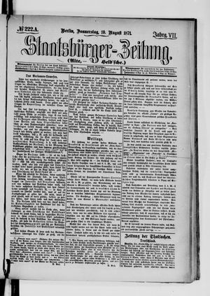 Staatsbürger-Zeitung vom 10.08.1871