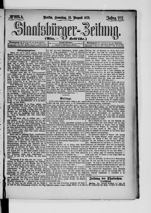 Staatsbürger-Zeitung vom 13.08.1871
