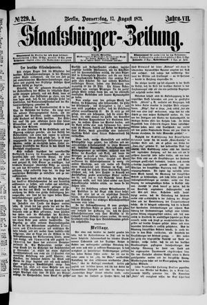 Staatsbürger-Zeitung vom 17.08.1871