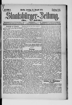 Staatsbürger-Zeitung on Aug 18, 1871