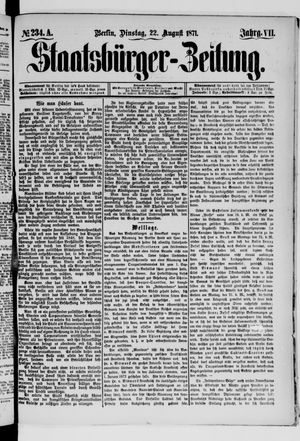 Staatsbürger-Zeitung vom 22.08.1871