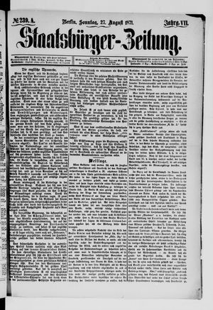 Staatsbürger-Zeitung vom 27.08.1871