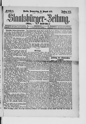 Staatsbürger-Zeitung on Aug 31, 1871