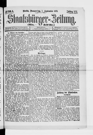 Staatsbürger-Zeitung vom 07.09.1871