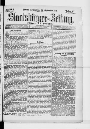 Staatsbürger-Zeitung vom 16.09.1871
