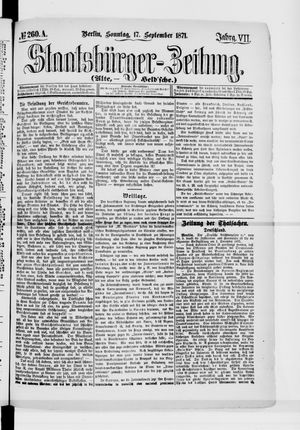 Staatsbürger-Zeitung vom 17.09.1871