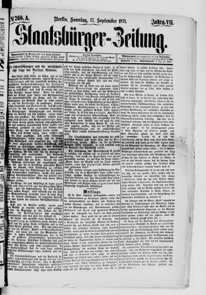 Staatsbürger-Zeitung vom 17.09.1871