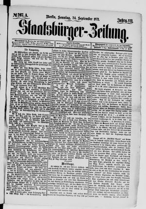 Staatsbürger-Zeitung vom 24.09.1871