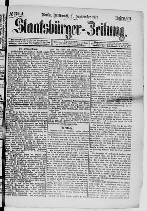 Staatsbürger-Zeitung vom 27.09.1871