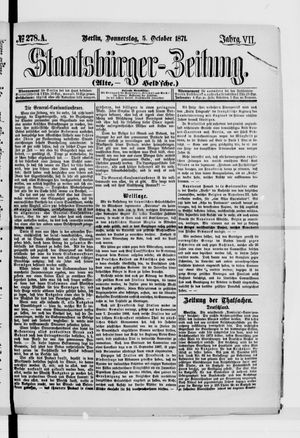 Staatsbürger-Zeitung vom 05.10.1871