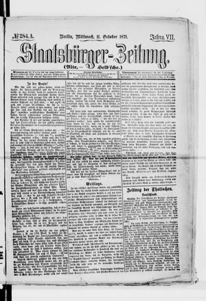 Staatsbürger-Zeitung vom 11.10.1871
