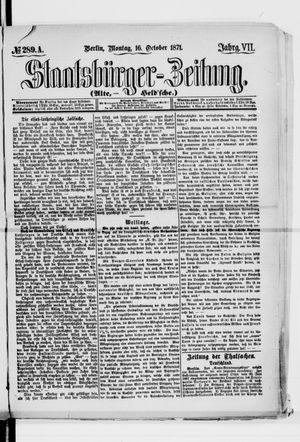 Staatsbürger-Zeitung vom 16.10.1871