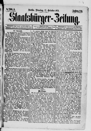 Staatsbürger-Zeitung vom 17.10.1871