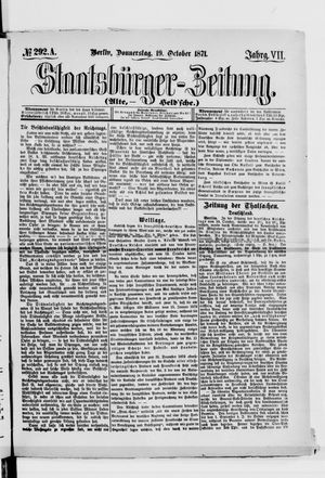 Staatsbürger-Zeitung vom 19.10.1871